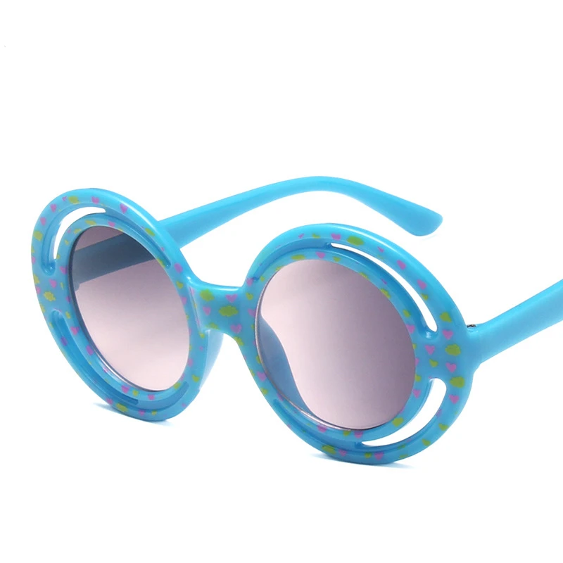 Новые круглые оправы детские солнцезащитные очки любовь цвет тренд солнцезащитные очки детские модные очки