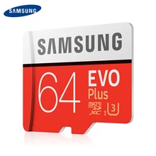 100% SAMSUNG TF tarjetas SD Trans Flash de tarjeta de memoria Microsd tarjeta Micro SD 64GB SDHC SDXC grado EVO + Clase 10 UHS tf