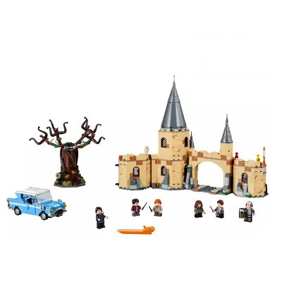 897 шт. Hogwarting Экспресс железнодорожные кирпичи пригодный Гарри строительные блоки Дети Мальчики игрушки для детей рождественские подарки - Цвет: 843PCS with figures