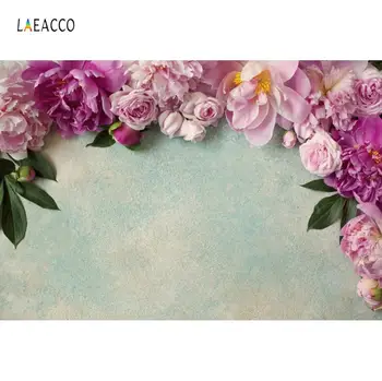 

Laeacco Fresh Flowers Photographic Backgrounds Personalized Friend Party Food Clothe Photography Backdrops For Photo Vedio Stuio