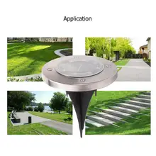 4 шт. 8LED водонепроницаемый подземный светильник Открытый Путь пейзаж солнечной энергии Мощность газон двор пыленепроницаемые похороненные огни дропшиппинг