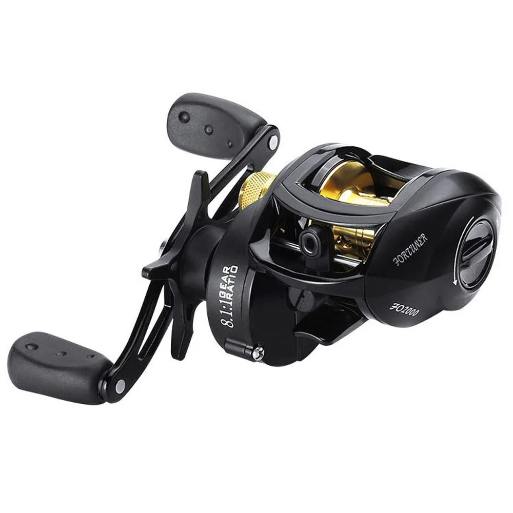 

FO2000 Metal Baitcasting Ultralight Reel 8.1:1 Gear Ratio 8kg Drag Fresh/Saltwater 12+1BB Magnetic Brake System Fishing Reel
