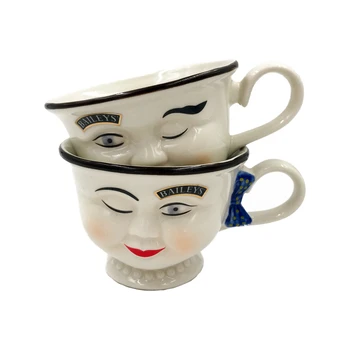 

2 pcs New ANTIQUE DOLLS Mugs Couple Coffee Cup Children Milk Mugs Baileys Cups Home Decoration Adult Drink Cup Ceramic Mug Gifts