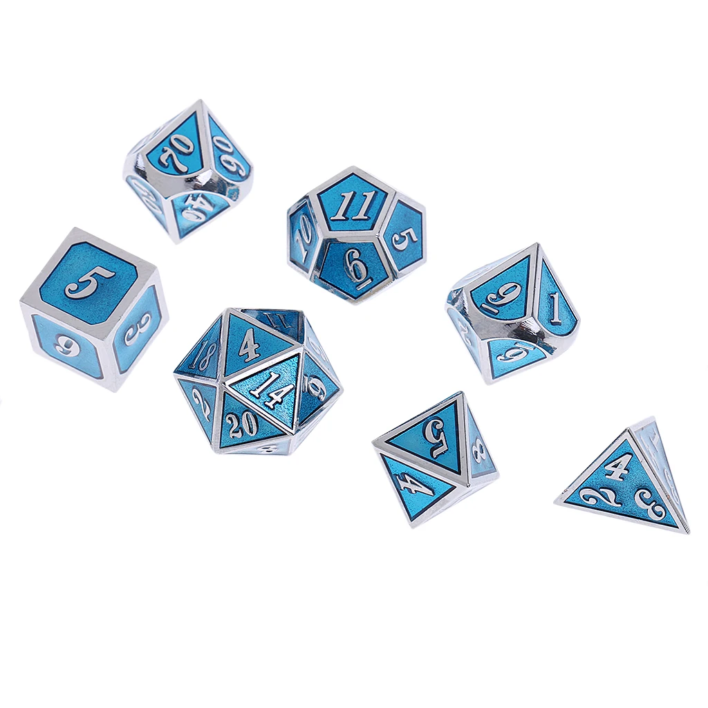 Сплав многогранные кости набор D4-D20 TRPG для подземелий и драконов ролевые игрушки