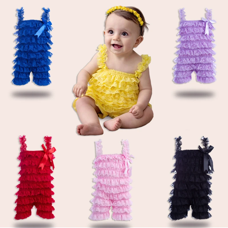 Cute Infant Baby Girls Romper Baby Girls Lace Ruffled Romper Bebe Toddler Infant Jumpsuit Cake Smash Outfit Baby 1st Birthday Outfit Photo Props Baby Jumpsuit Baby Jumpsuit Cotton 