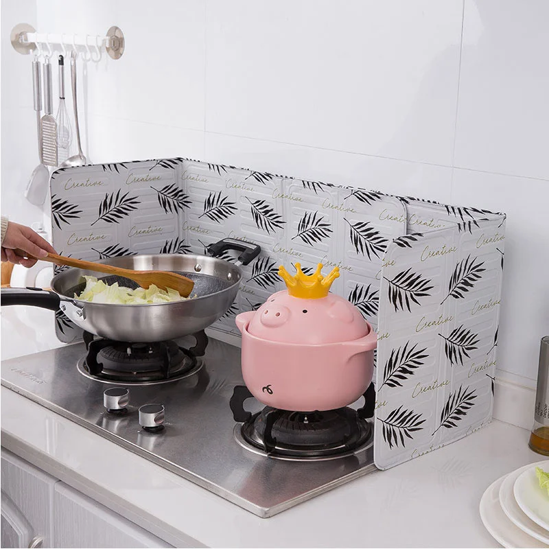 Protector de pantalla de salpicadura de cocina plegable, cubierta de cocina  y vitrocerámica, salpicadura de cocina (40 * 40 cm)