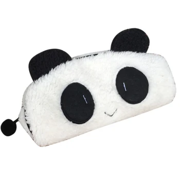 

Coloffice Kawaii Cute Panda Pencil Bag Creative Soft Plush Pencil Bag Student Multi-function Large Capacity Storage Bag 1Piece