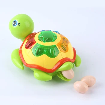 

Funny Electric Universal Rotation Lay Eggs of Little Turtle Light Music Toys for Children Educational Toys for Baby Gift