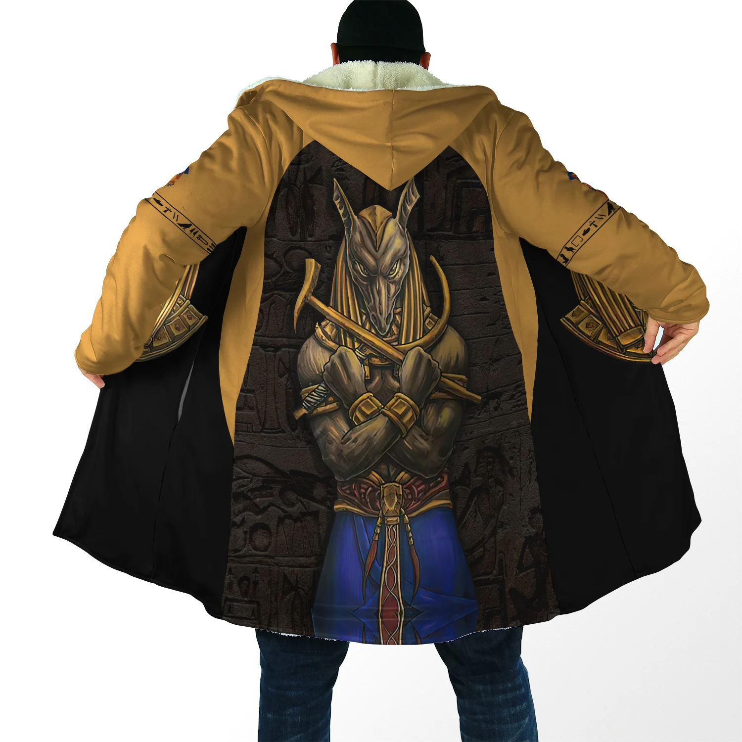 Winter Herren Mit Kapuze mantel Alte Ägypten Augen Von Horus 3D Druck Fleece wind breaker Unisex Casual Dicke Warme Kapuze mantel PF20 – Detail 21