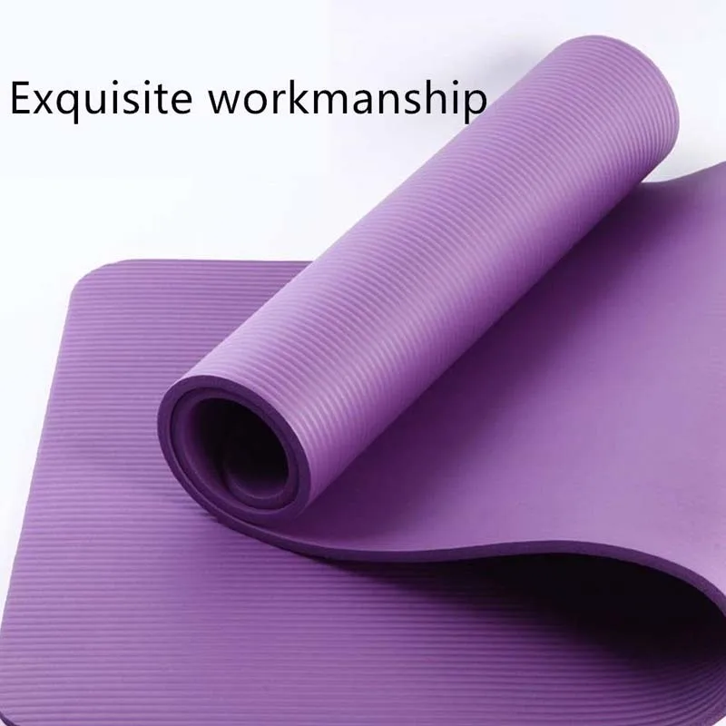 Нескользящие коврики для йоги 10 мм уплотненные накладки NBR высокой плотности для пилатеса, танцевальный коврик для фитнеса, спортивные упражнения, складывающиеся для начинающих, йоги, безвкусные