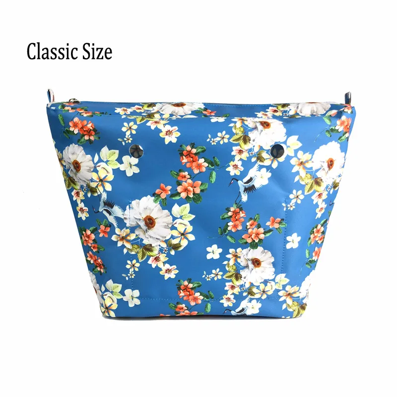 designer bags Floral Border Lining Colorful Print  Inner Zipper Pocket For Classic Mini Obag insert with inner waterproof coating for O bag wristlet corsage Totes