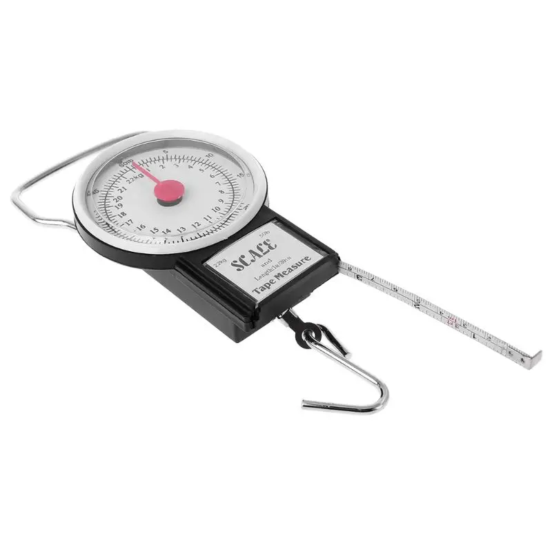 22kg/50lb Portable Luggage Hanging Scale Balance Fish Weighing Hook Scale  With Measuring Tape - Weighing Scales - AliExpress