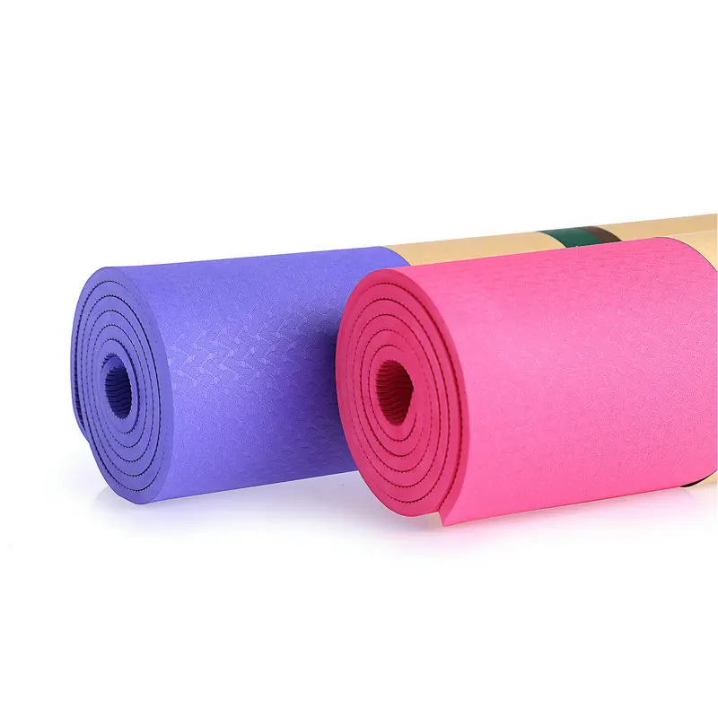 Monochrome 8mm Non Slip Standard Sized 183*61 Portable TPE Yoga Mat