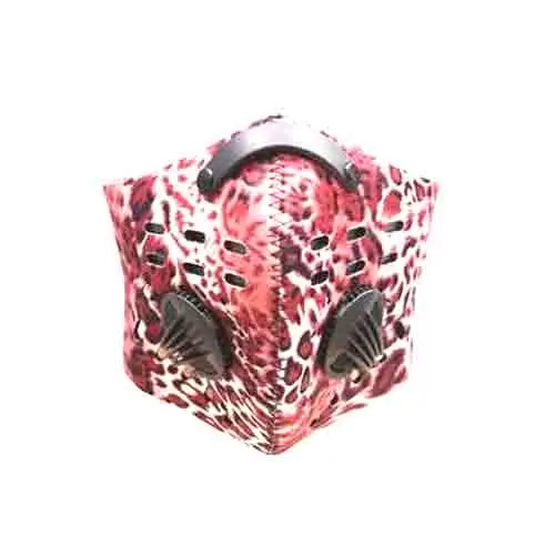 14 цветов, велосипедная маска с активированным углем, для спорта, дыхания, загрязнения воздуха, против пыли, маска для лица - Цвет: Blood leopard