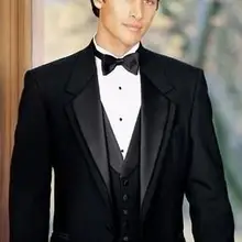 Дизайн, изготовленный на заказ, две пуговицы, черный смокинг для жениха, тупым отворотом, Лучший мужской костюм, шафера, мужские свадебные костюмы