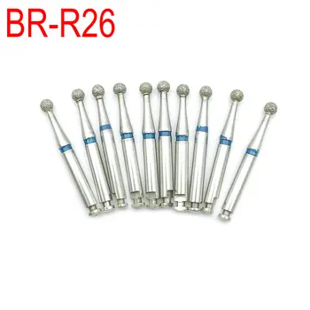 

10Pcs Low Speed Dental Diamond Burs For RA 2.35mm Shank Handpiece Dental RA Diamond Burs for Dentist BR-R26