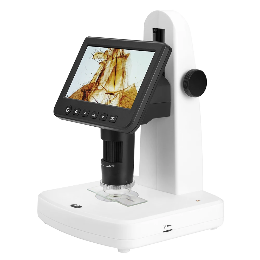 

UM058 LCD Digital Microscope Professional Portable 5'' LCD Display 1080P Full HDTV Output Electron Microscope with Polarizer