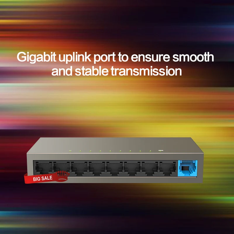 GL1109DT 9 портовый Настольный Ethernet коммутатор 10/100 Мбит/с авто Согласование RJ45 порт s