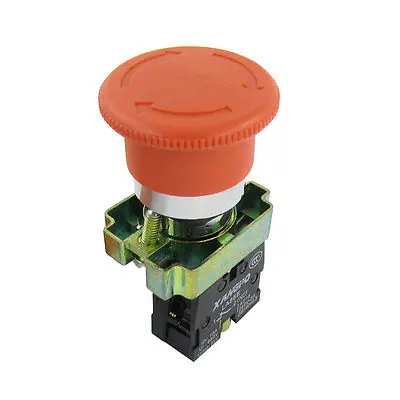 

AC 240V 3A SPST Red Sign Mushroom Head Emergency Stop Push Button Switch