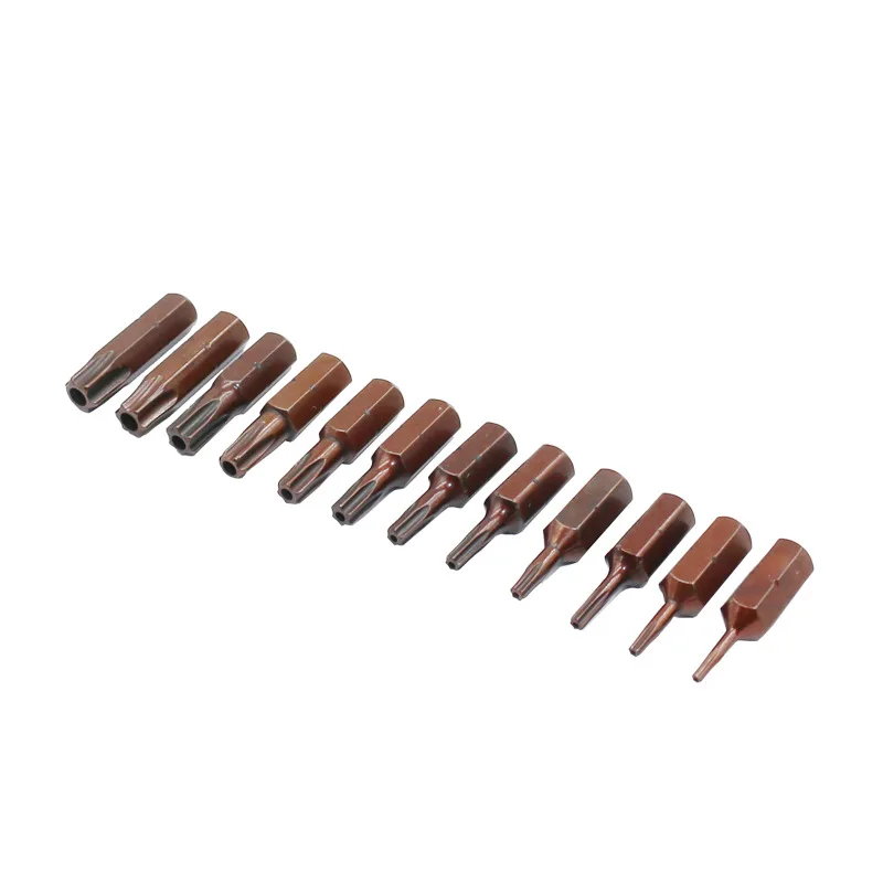

S2 Steel 1/4 with Magnetic Bullet Plum Screwdrivers Blades Perforated/Solid Pneumatic Screw Bit Hexagonal Short Hexagonal Bit