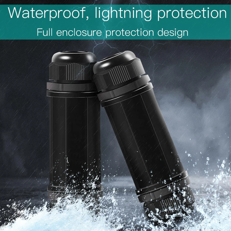 ONTi RJ45 waterproof Connector IP67 Ethernet Network Cable Connector Double Head Adapter Coupler Extension for Cat5 6 7 8P8C