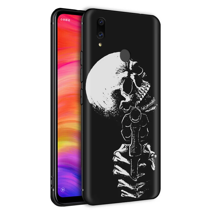 Мягкий ТПУ чехол YIMAOC Horror Skull для Xiaomi Redmi mi Note MAX 3 6 6A 7 mi6 mi8 9 se a1 a2 Pro Lite go pocophone