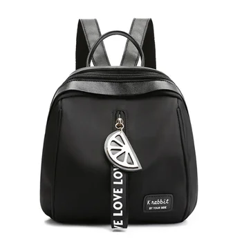 

2020 new ladies backpack trend wild fashion casual solid color backpack large capacity lightweight bag nylon student backpack