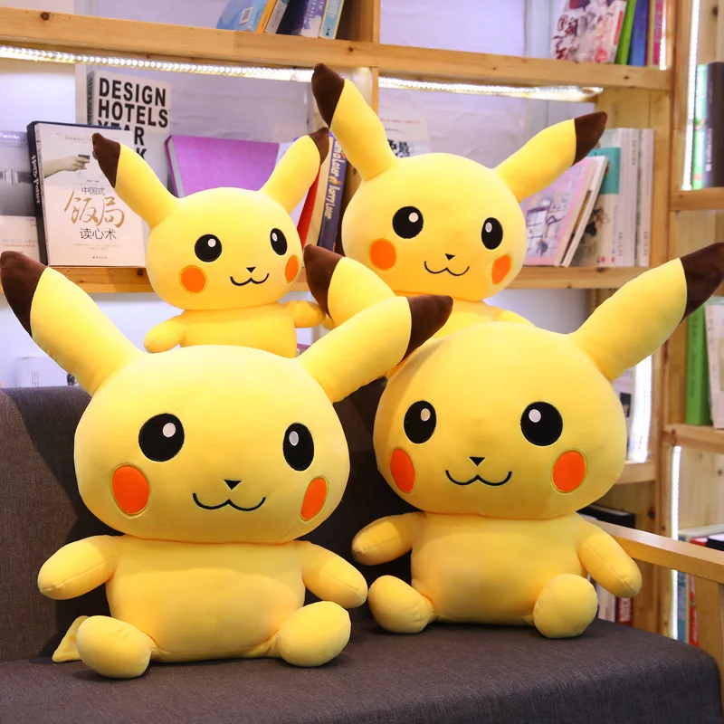 Explosion style cute anime cartoon animal fashion pikachu plush toy doll pillow doll home sofa decoration skin-friendly fabric g