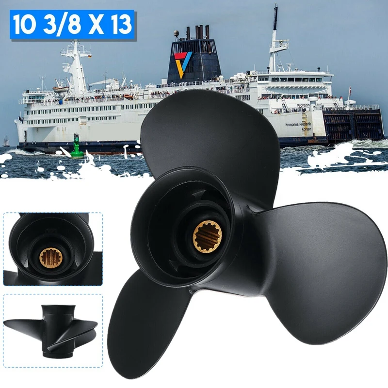 

Outboard Propeller Aluminum Propeller 10 3/8 X 14 for Mercury 25-70Hp 48-816706A40 Boat Propeller