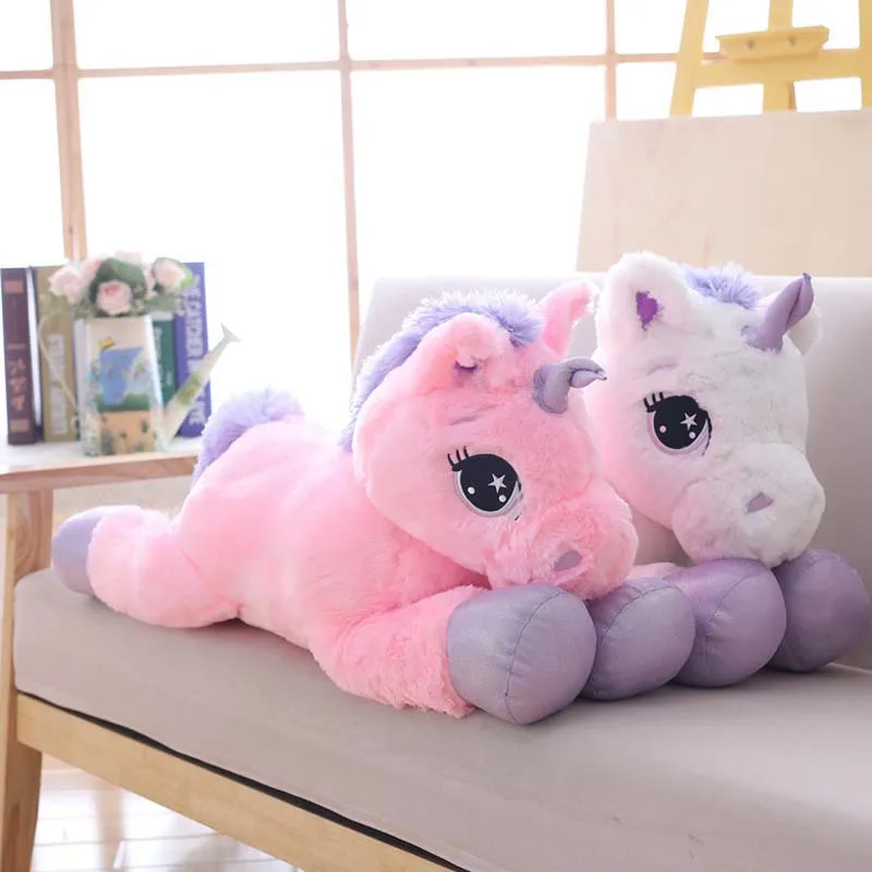 Unicorn Plush Toy Giant Stuffed&Plush Animal Pillow Cushion Appease Soft Stuffed Unicorn Doll Animal Horse Toys for Children