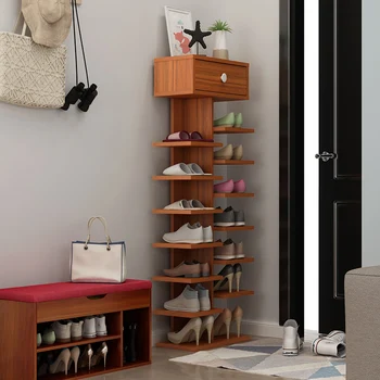 

Modern wood Shoe Rack Multi-layer Shoe Storage Household Shoes Shelf Large Capacity Storage Economical Rack cabinet organizer