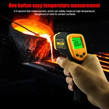 Инфракрасный термометр с ЖК-дисплеем бесконтактные цифровые термометры для внутренней и наружной промышленности AS530 PUO88