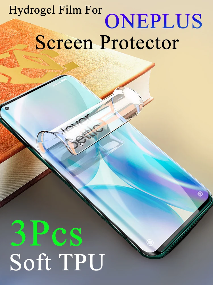 Мягкая Гидрогелевая пленка с полным покрытием 8T для OnePlus 8 7T Pro Защита экрана One Plus 6