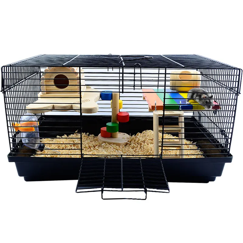 

Hamster cage base cage golden silk bear Dutch rat iron cage to prevent bite large nest flower mouse