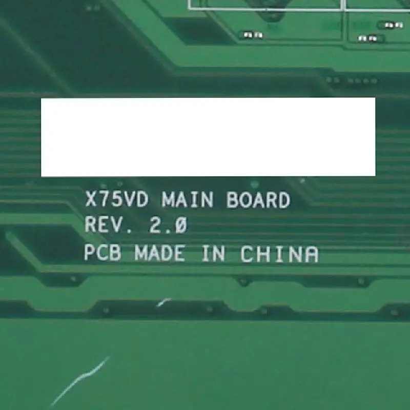 Placa-mãe do Portátil para Asus X75vd Notebook Mainboard Rev: 2.0 Sjtnv Hm70 Placa-mãe para notebook - Imagem 5