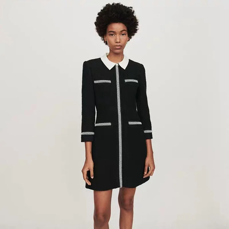 Tunjuefs Облегающее вязаное платье на пуговицах для женщин, Vestido, элегантное облегающее платье в полоску, пуловеры с длинным рукавом, халат, Femme, джемпер, повседневный
