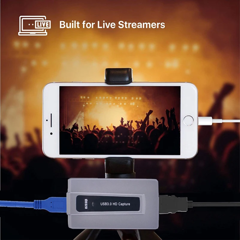 Ezcap 287 1080P 60fps Full HD видеорегистратор HDMI к USB 3 0 карта видеозахвата для PS3 PS4 XBOX OBS