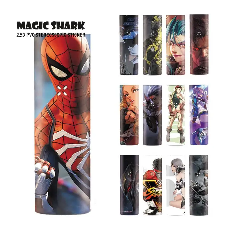 

Magic Shark LOL Jinx Spider Man Fighter Dragon Harley Quinn Case Cover Film Skin Sticker for Pax 3 Kit No Fade
