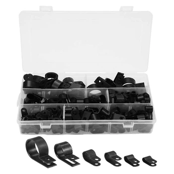 

Cable Clamp 200 Pcs Black Nylon Screws Plastic R-Type Cable Clamps 3/16 inch 1/4 inch 3/8 inch 1/2 inch 3/4 inch 1 inch Clips Fa
