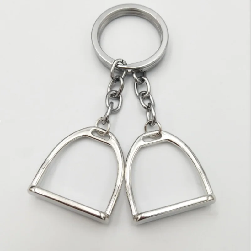 

Simple Elegant Western Stirrup Keychain Key Chain Ring Hanger Tool for Men Women Bag Decoration Equestrian Equine Horse Theme