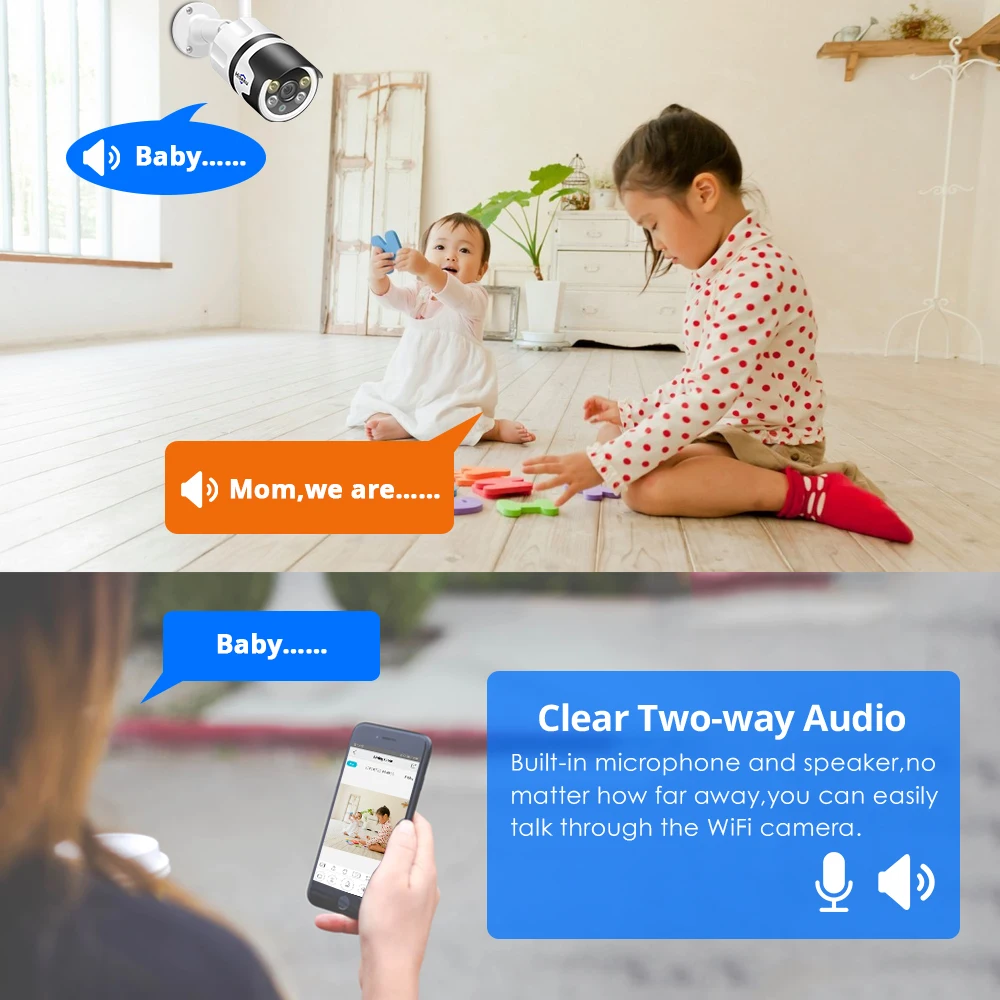 Наружная IP камера Hiseeu с Wi Fi 1080P 720P Водонепроницаемая беспроводная