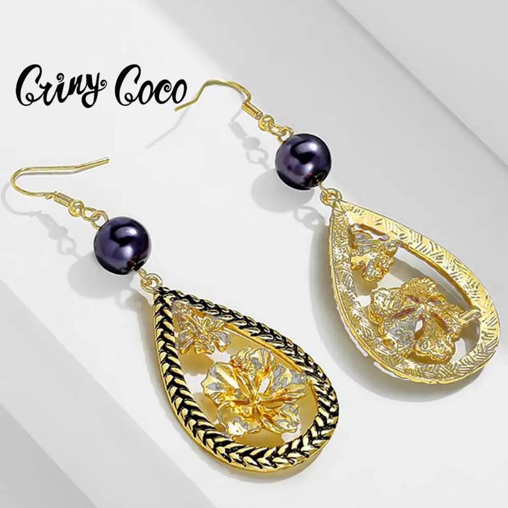 Cring Coco эмалированные серьги с цветком модные искусственным жемчугом золотые