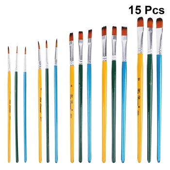 

15pcs Artist Paint Brush Set Nylon Hair Watercolor Acrylic Oil Painting Brushes Drawing Art Supplie Watercolor Pen