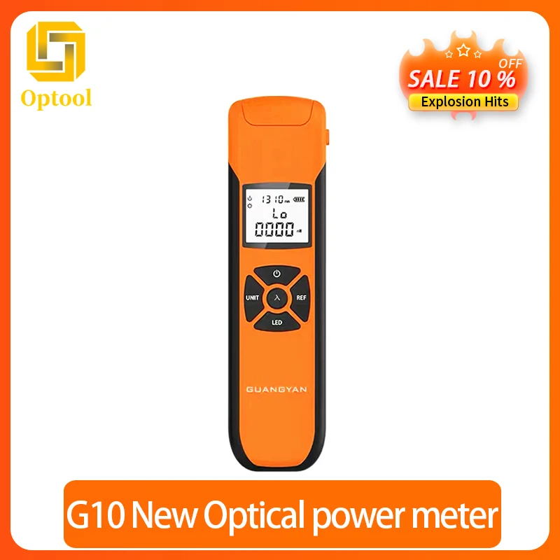 

G10 New Optical Power Meter High Precision Rechargeable Battery Fiber Optic Power Meter With Flash Light OPM free shipping