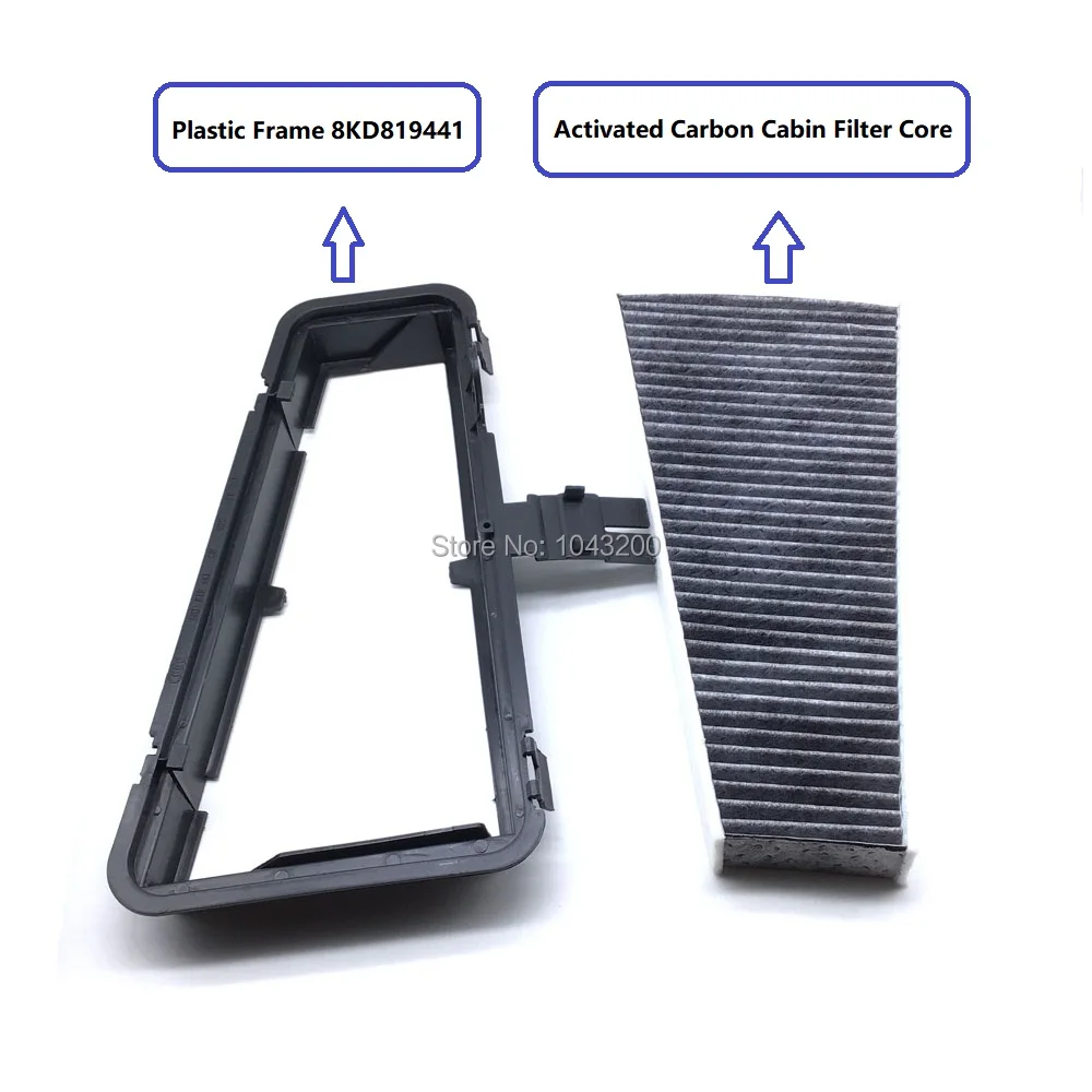 8kd819439a Activated Carbon Cabin Air Filter Plastic Frame For Audi A4l