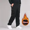 Men's Warm Cargo Camouflage Pants Winter Double Layer Thick Cotton Trousers Straight Military Combat Baggy Fleece Pants Overalls ► Photo 3/6