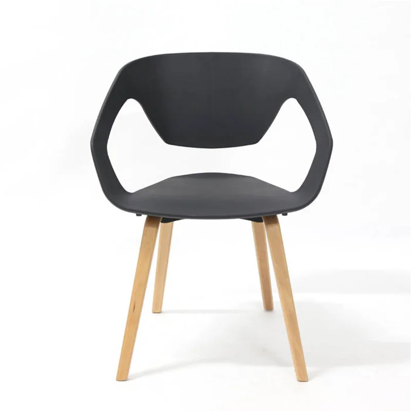 Современный минималистичный Европейский твердый деревянный креативный Повседневный обеденный стул для приема разговоров полый стул с улыбкой кафе домашний бар