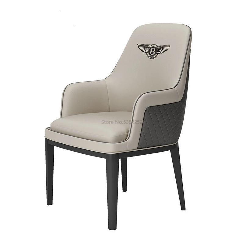 

Bentley Chair Sales Office Negotiates Table and Chair Combination Post-modern Simple Reception Hotel Light Luxury Dining Chair
