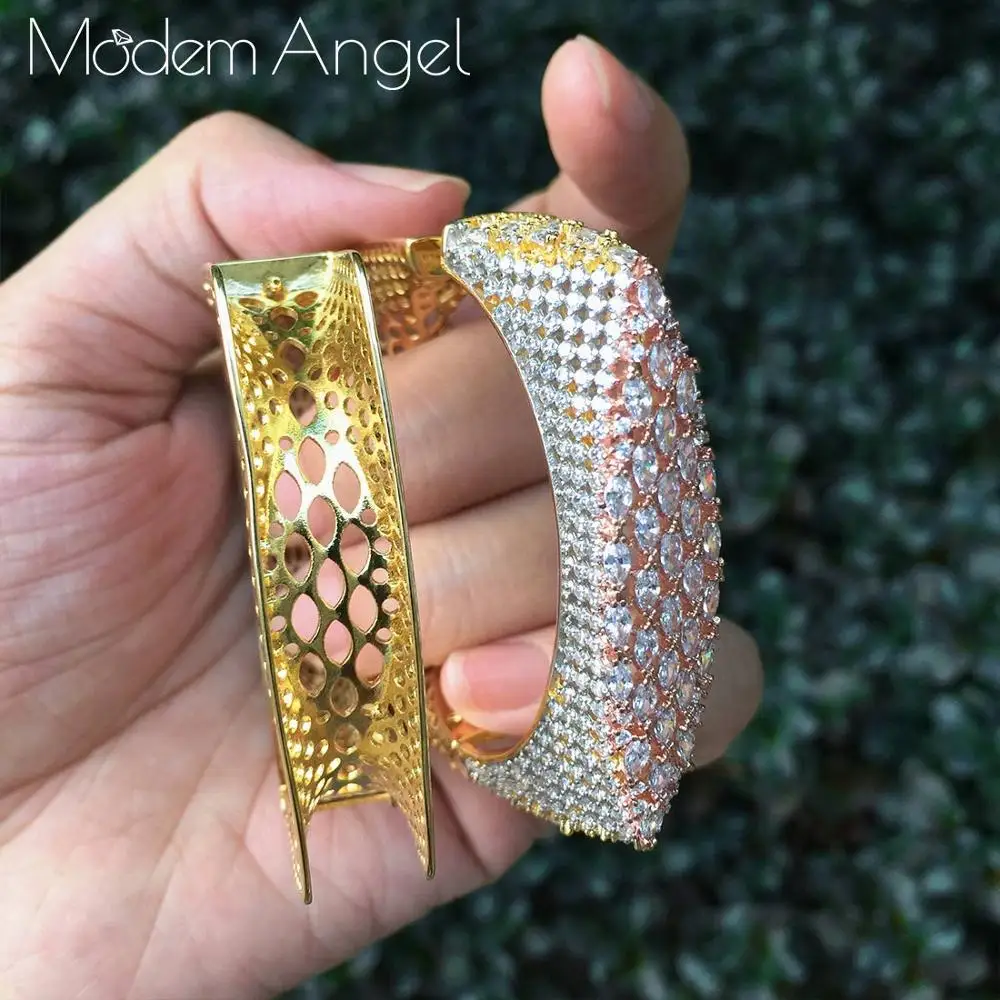 ModemAngel модные роскошные цветы AAA кубического циркония женские вечерние серьги Ширина помолвки для серьги-капельки с кристаллом