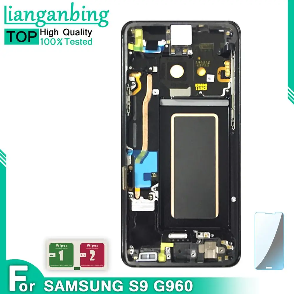 Новый ЖК-дисплей для S9 G960 G9600 G960F сенсорный экран дигитайзер в сборе Замена Samsung